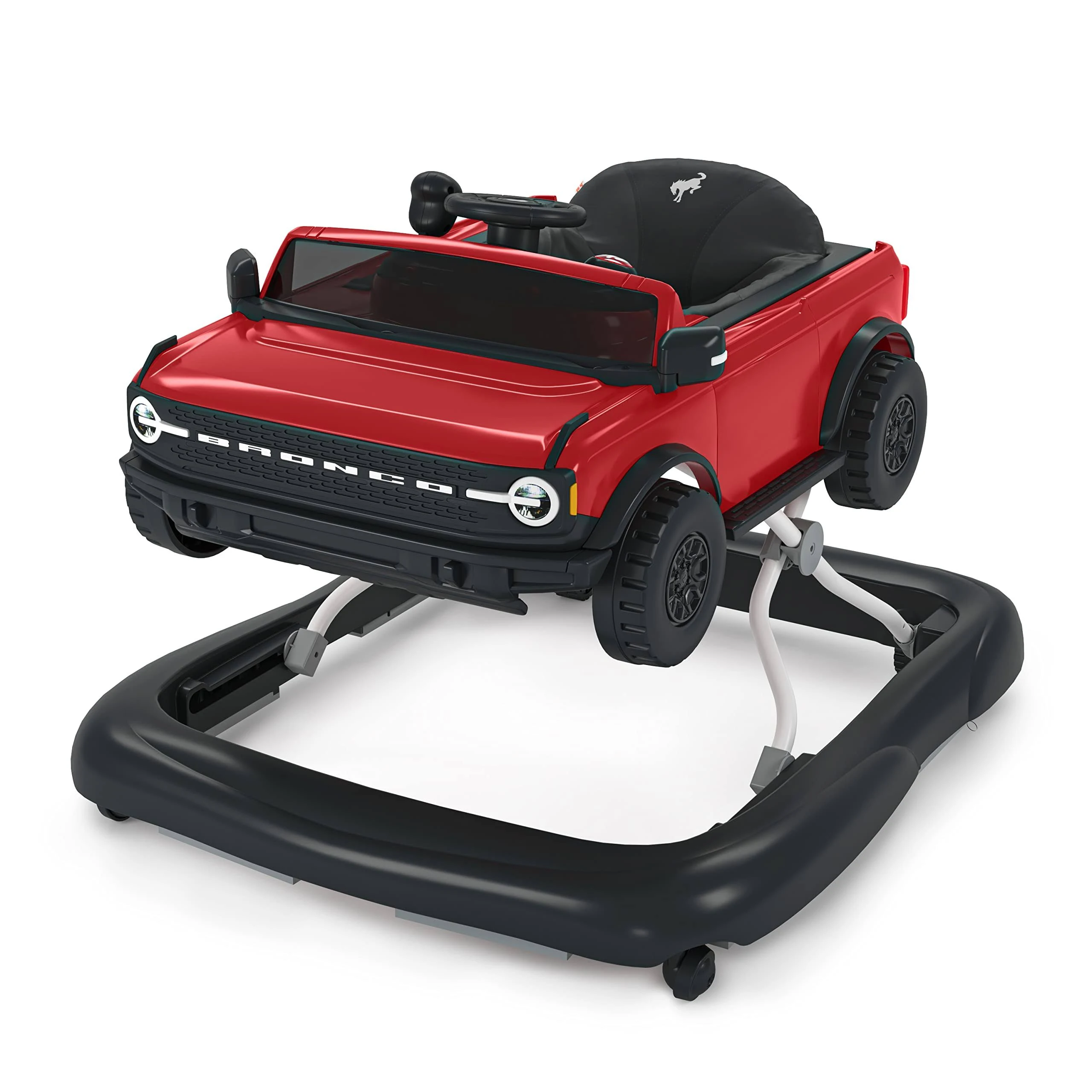 Bright Starts Ford Bronco 4-in-1 Red Baby Activity Center &amp; Push Walker with ...