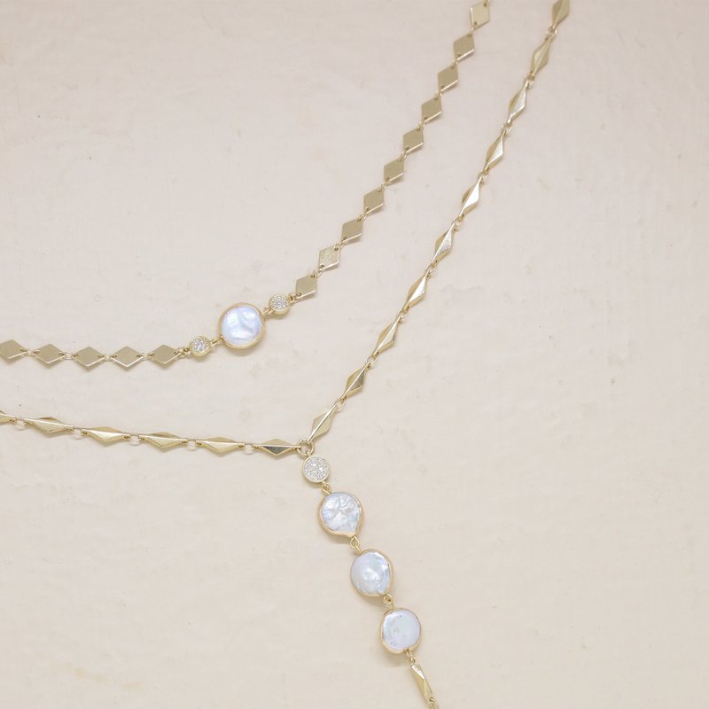 Summer Dreamin' Freshwater Pearl And 18k Gold Plated Necklace Set