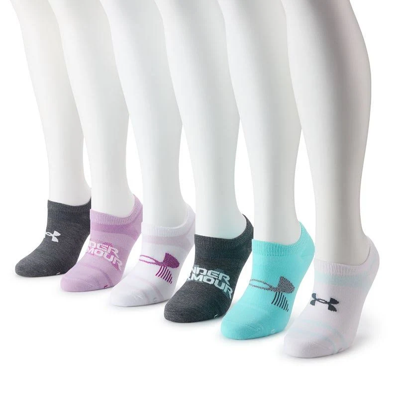 Women's Under Armour 6-Pack Essential Lightweight No Show Socks