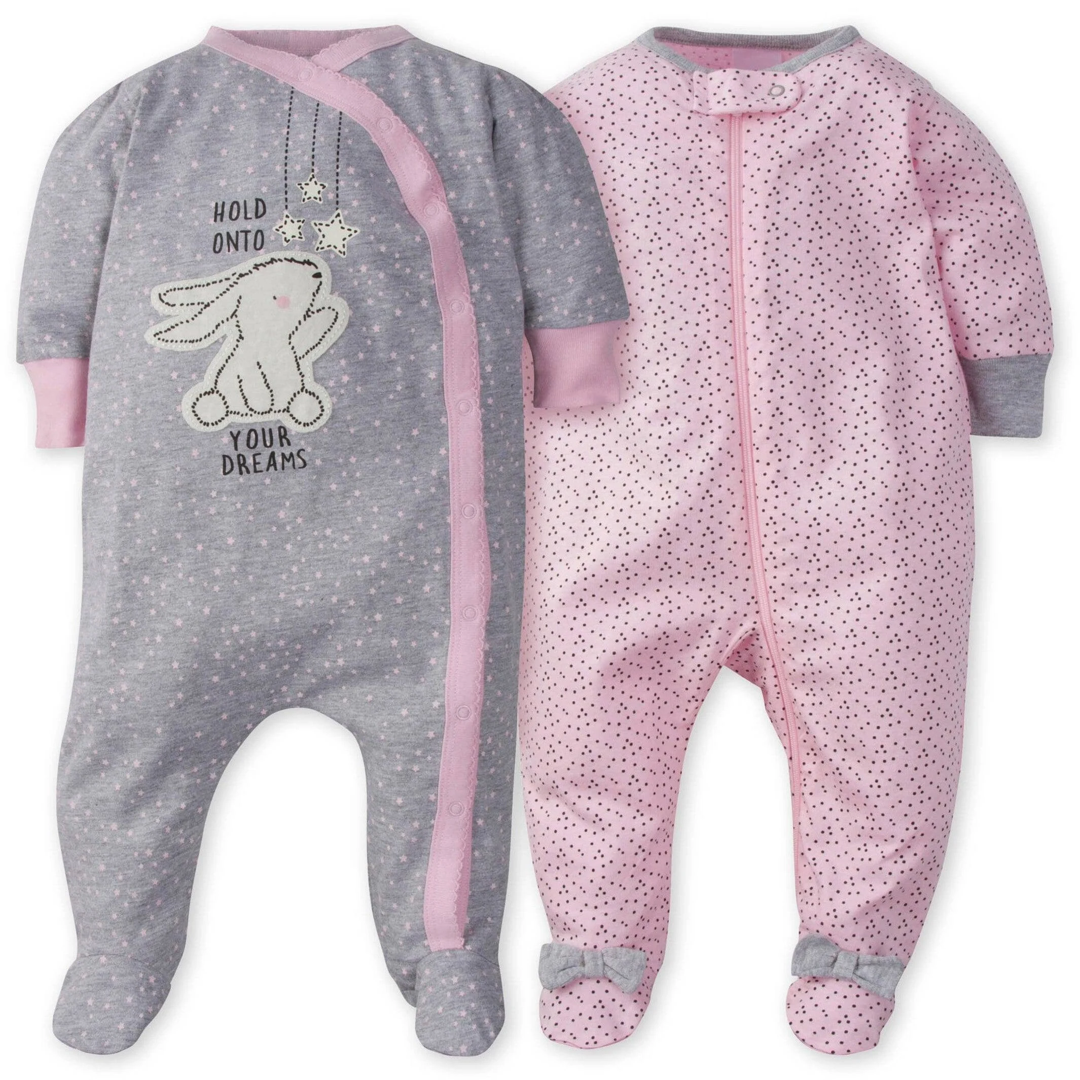 Gerber Baby Girls' 2-Pack Sleep 'N Play