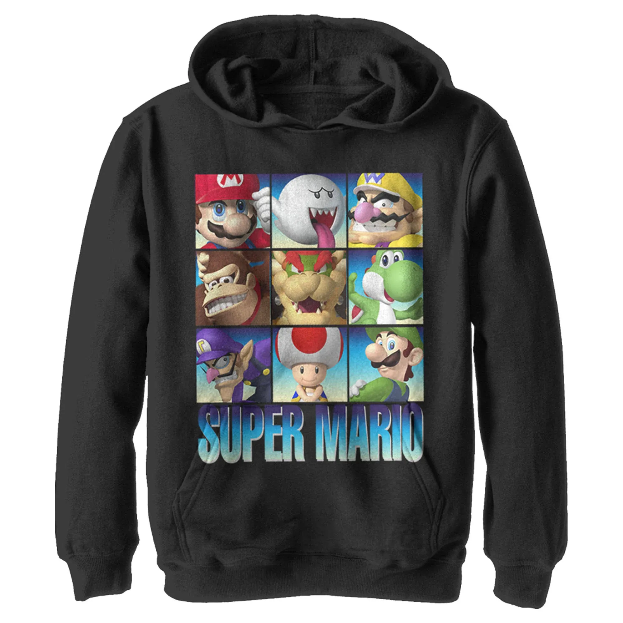 Nintendo Boy's Super Mario Favorites Hoodie Black