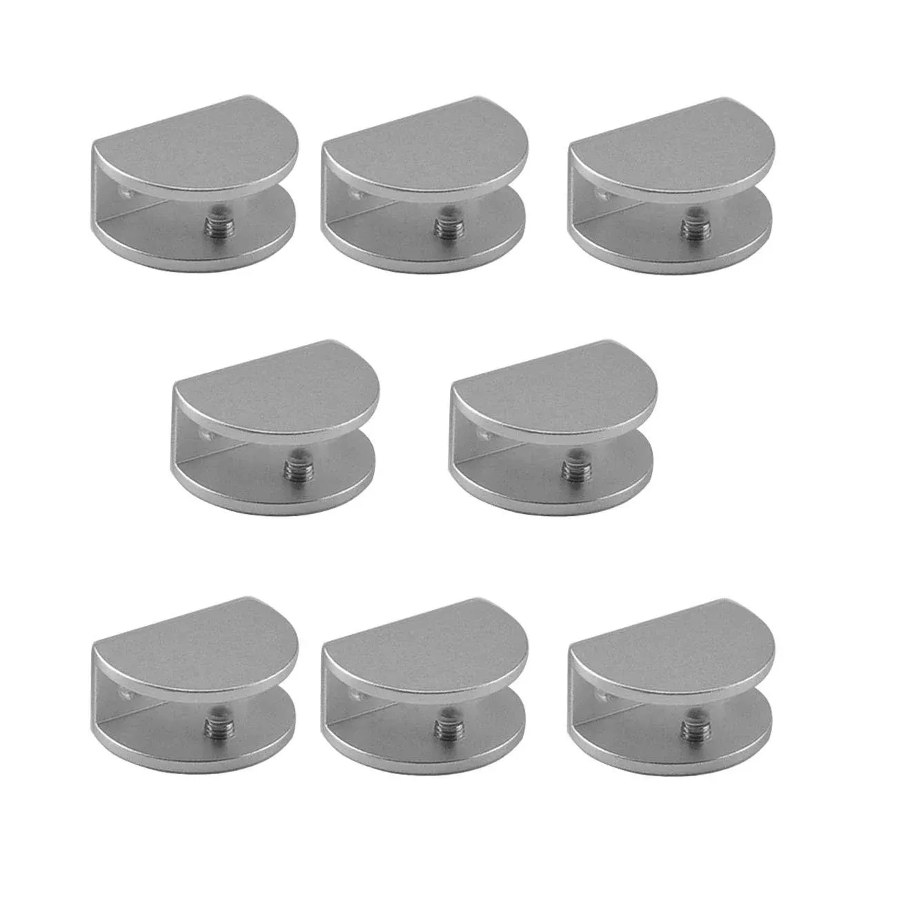 LC LICTOP Half Rounded Glass Clip Clamp Glass Shelf Brackets for 0.2&#034; to 0.31...