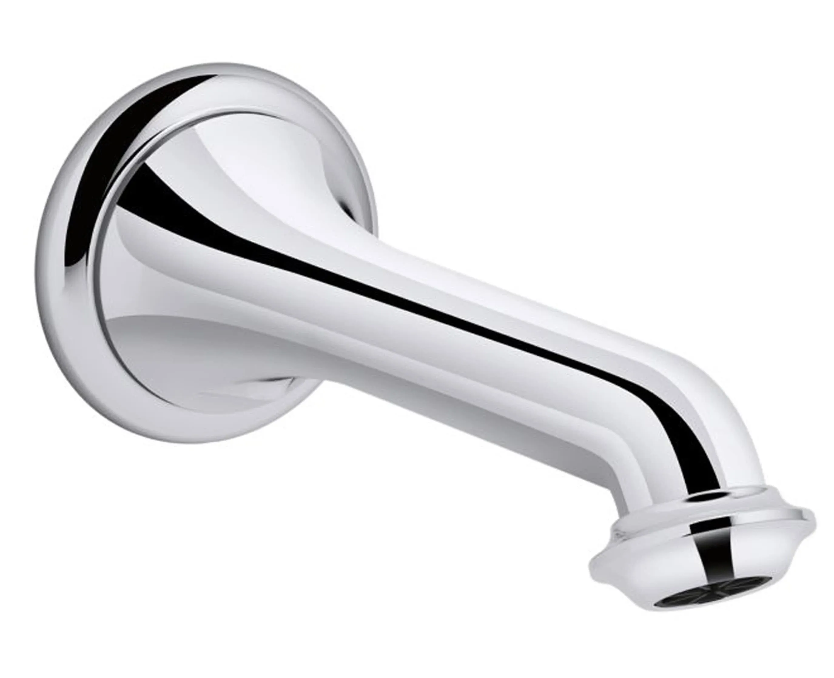 Kohler K-72792-CP Polished Chrome Artifacts Wall Mount Bath Spout with Turned Design