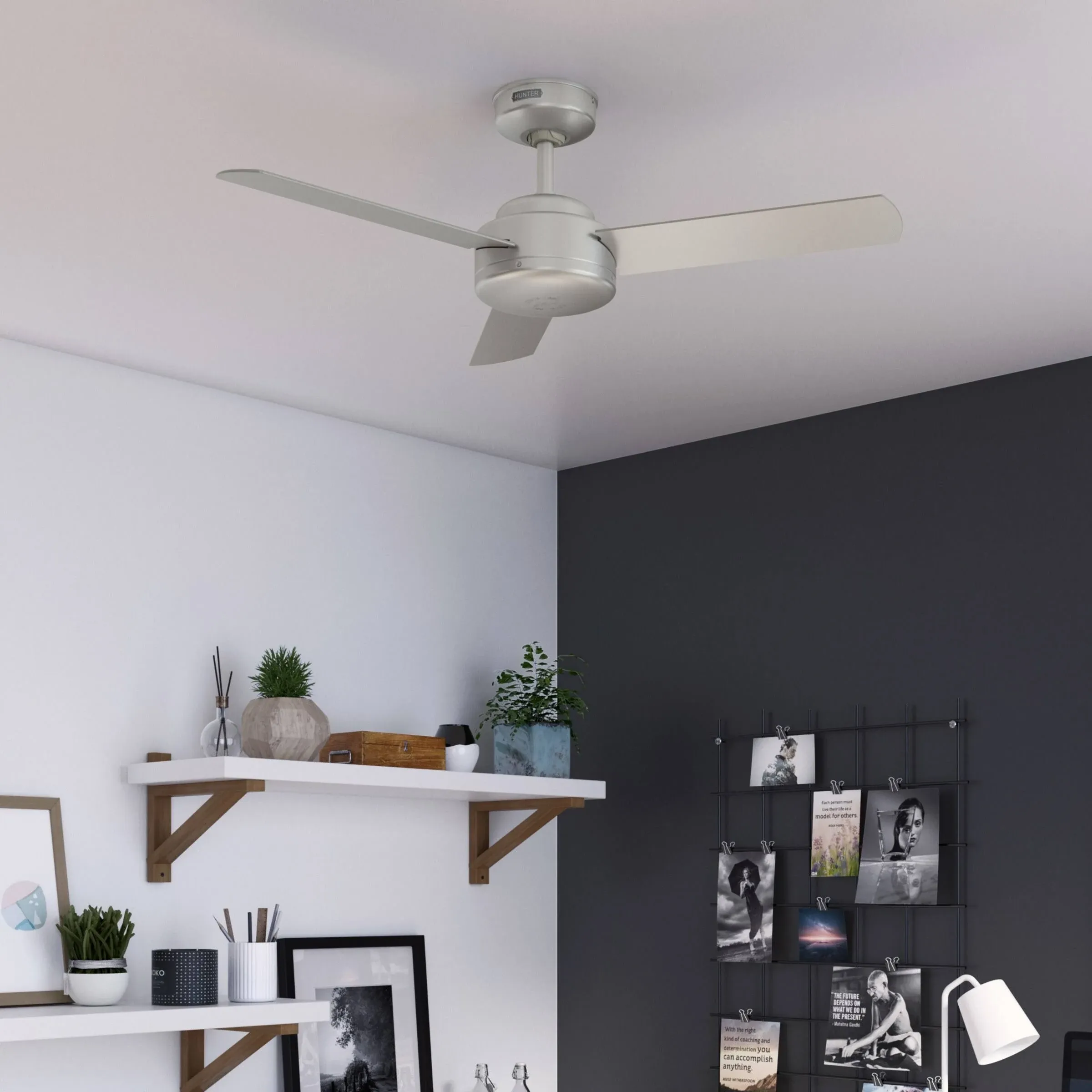 Hunter Fan 51847 Presto 44 inch Matte Black Ceiling Fan