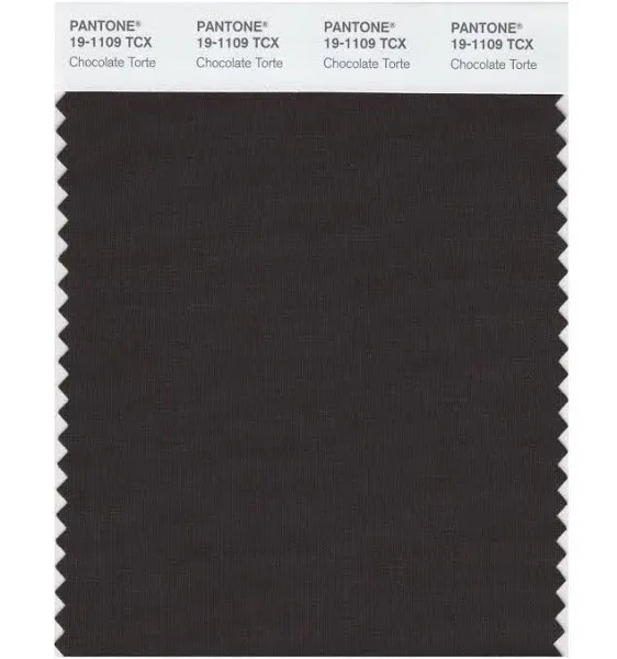 Pantone 19-1109 TCX Smart Color Swatch Card, Chocolate Torte