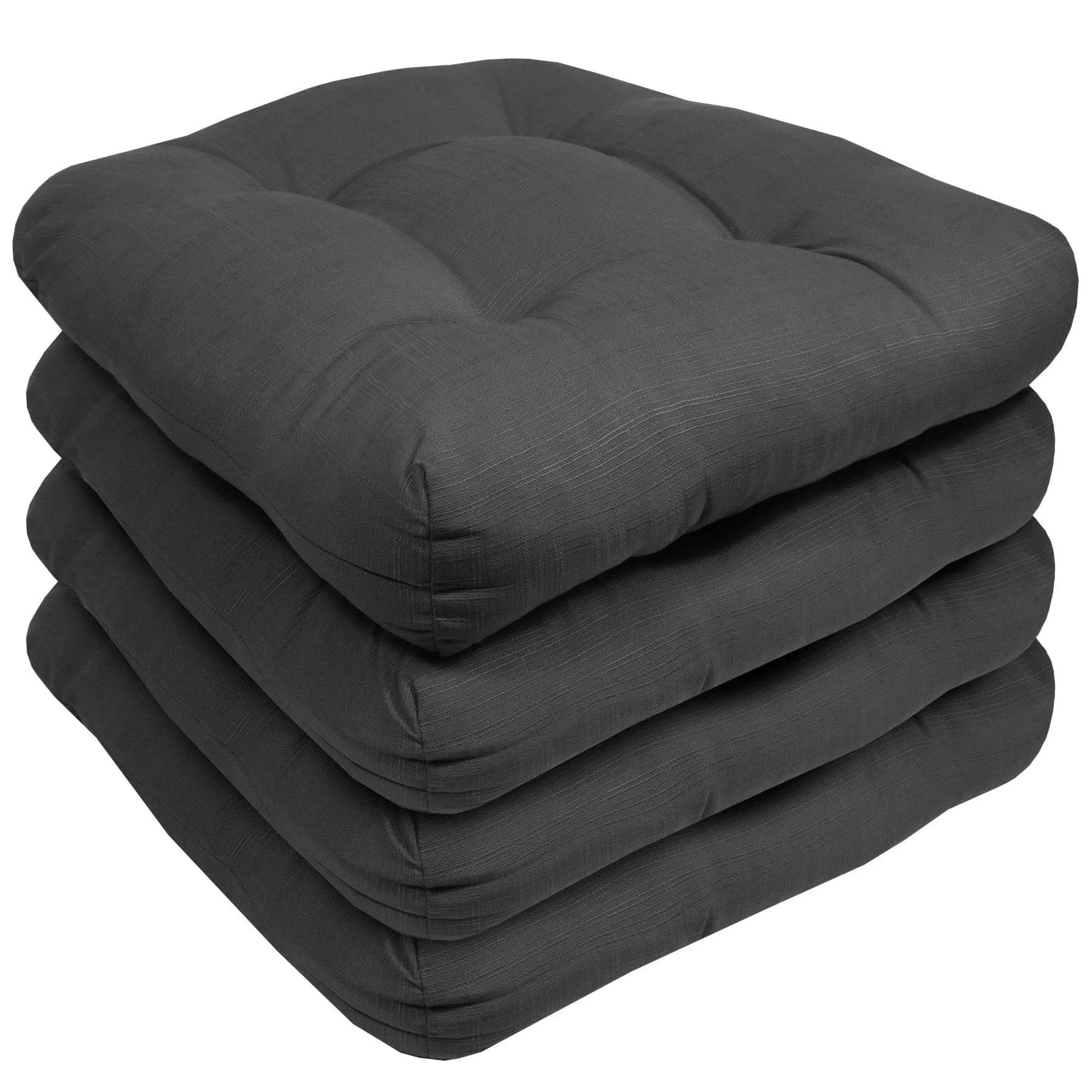 Indoor-Outdoor Reversible Solid Patio Seat Cushion Set-19"x19"