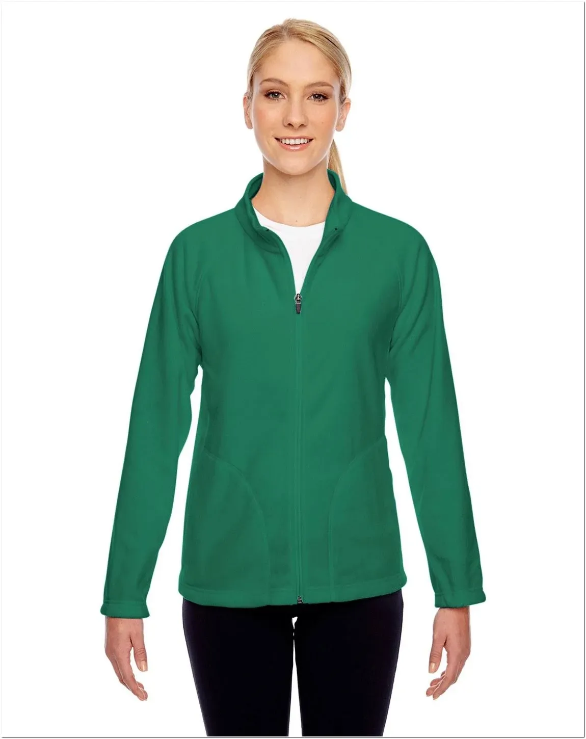 "Team 365 Women's Sport Dark Brown Campus Microfleece Jacket"