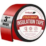 Redford Supply Co. 3 inch Pipe Insulation Tape - Weather Resistant Water Pipe Wrap Tape - Outdoor Water Pipe Insulation Wrap, Insulation Tape for