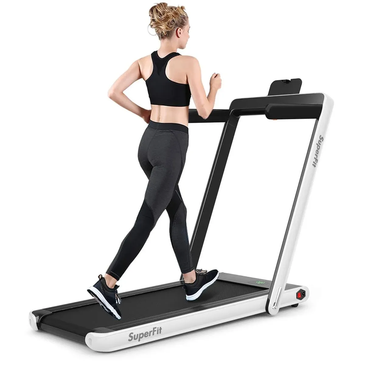 Goplus 2 in 1 Under Desk Treadmill, 2.25HP SuperFit Folding Treadmills for Home ...