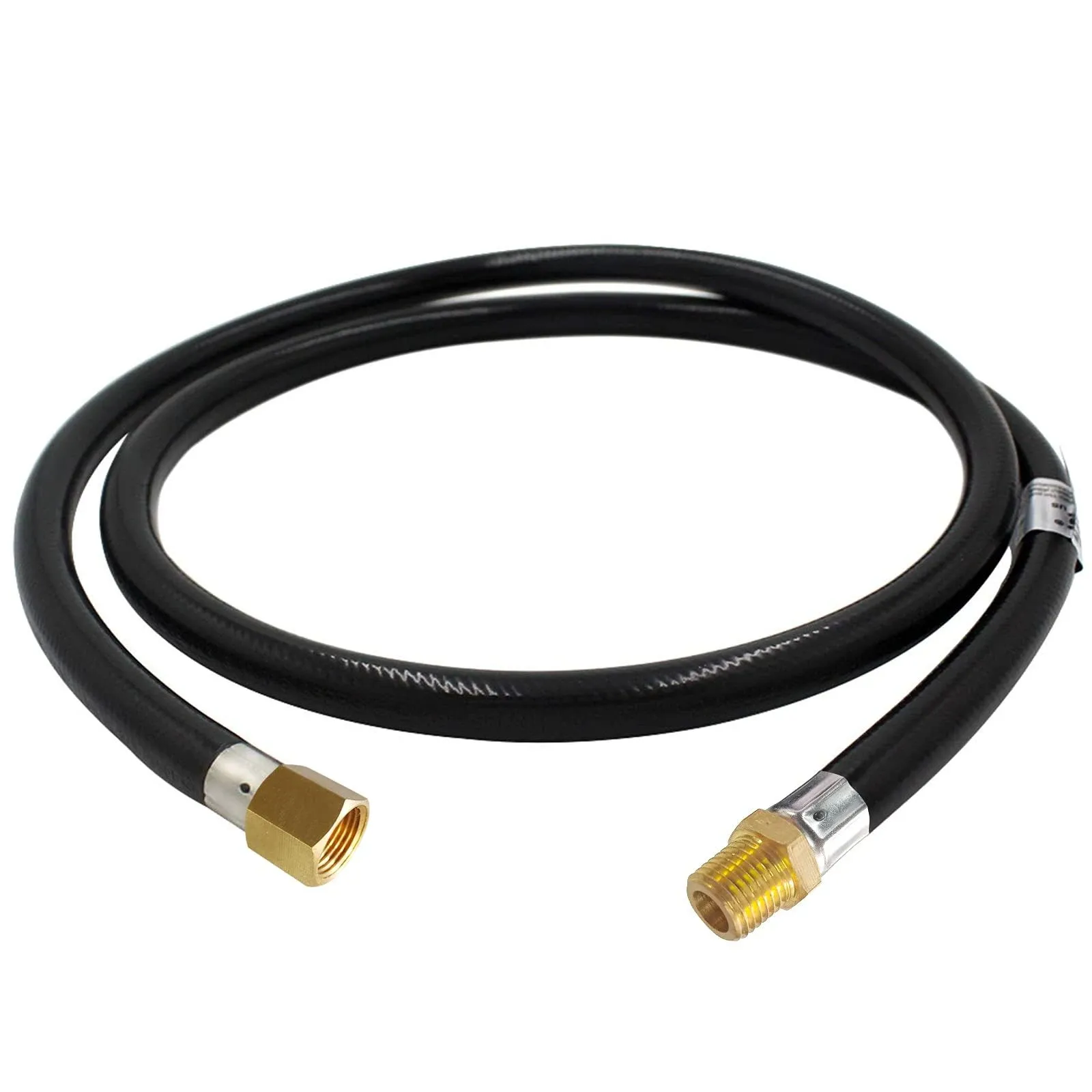 MCAMPAS 1/4 inch NPT Propane Appliance Extension 5 Feet High Pressure Hose for Gas Grills, Turkey Fryers, Fire Pit, Mr Heater.RV Equipment etc- 1/4"