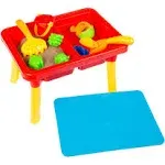 Hey Play Water or Sand Sensory Table with Lid & Toys