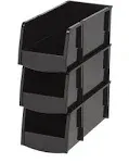 Iris Large Stacking Bin, Black - 8pk