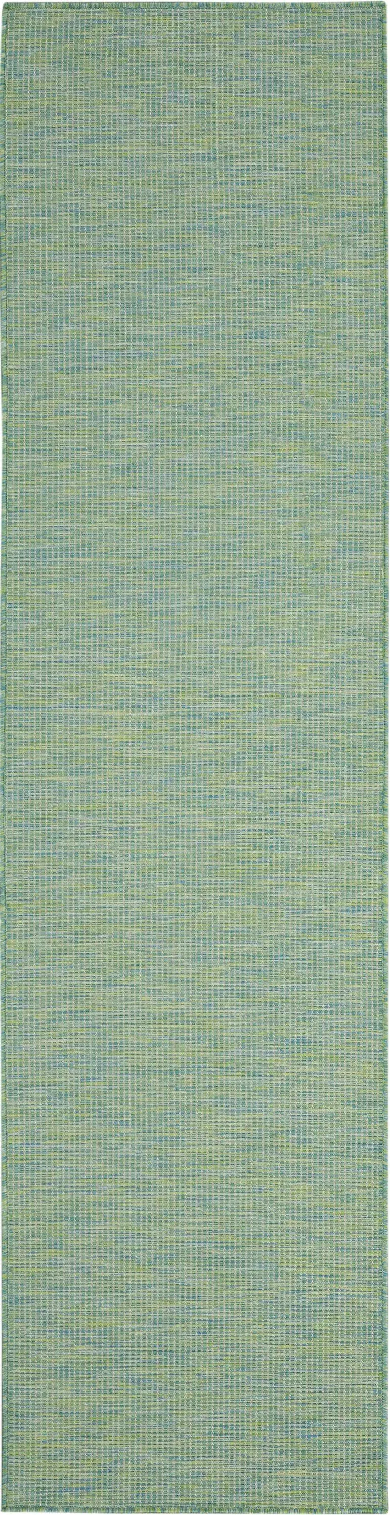 Nourison Positano 2'2" x 8' Blue and Green Indoor/Outdoor Runner