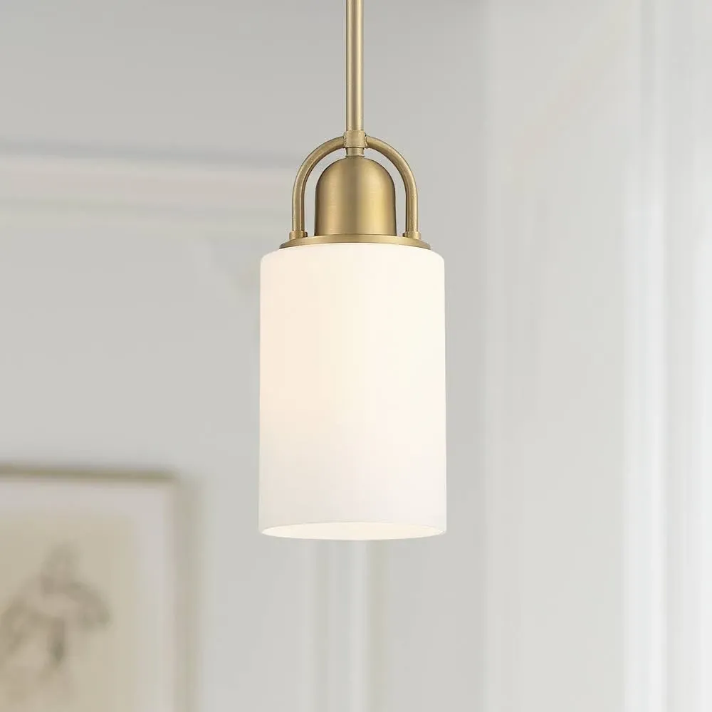 Possini Euro Copenhagan 4 3/4" Wide Warm Brass Mini Pendant - Style #565F2