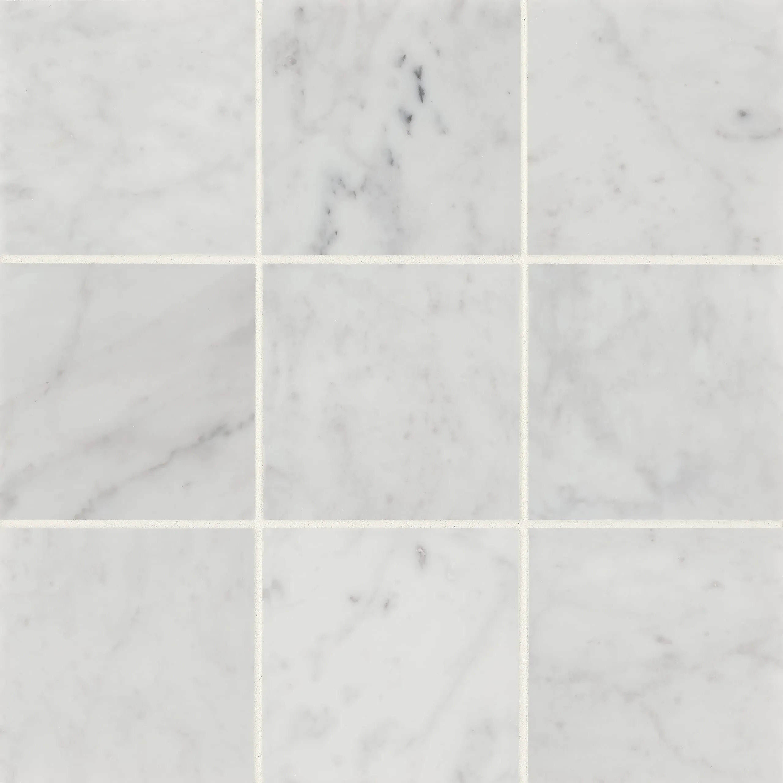 Bedrosians Monet Honed Marble Tile 4" x 4", White Carrara (46-Pack, 5.11 sf)