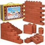 109 Pack Foam Brick Building Blocks for Kids, Builders Set for Construction and