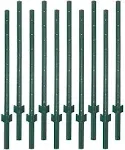 VASGOR 5 Feet Sturdy Duty Metal Fence Post Garden U Post for Fencing - 10 Pack