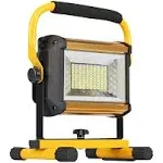 Rechargeable LED Work Light, OTYTY 100W Portable Rechargeable LED FloodLights with Stand for Outdoor Garage Workshop Construction Site Camping Fishing Job Site Lighting (W808)