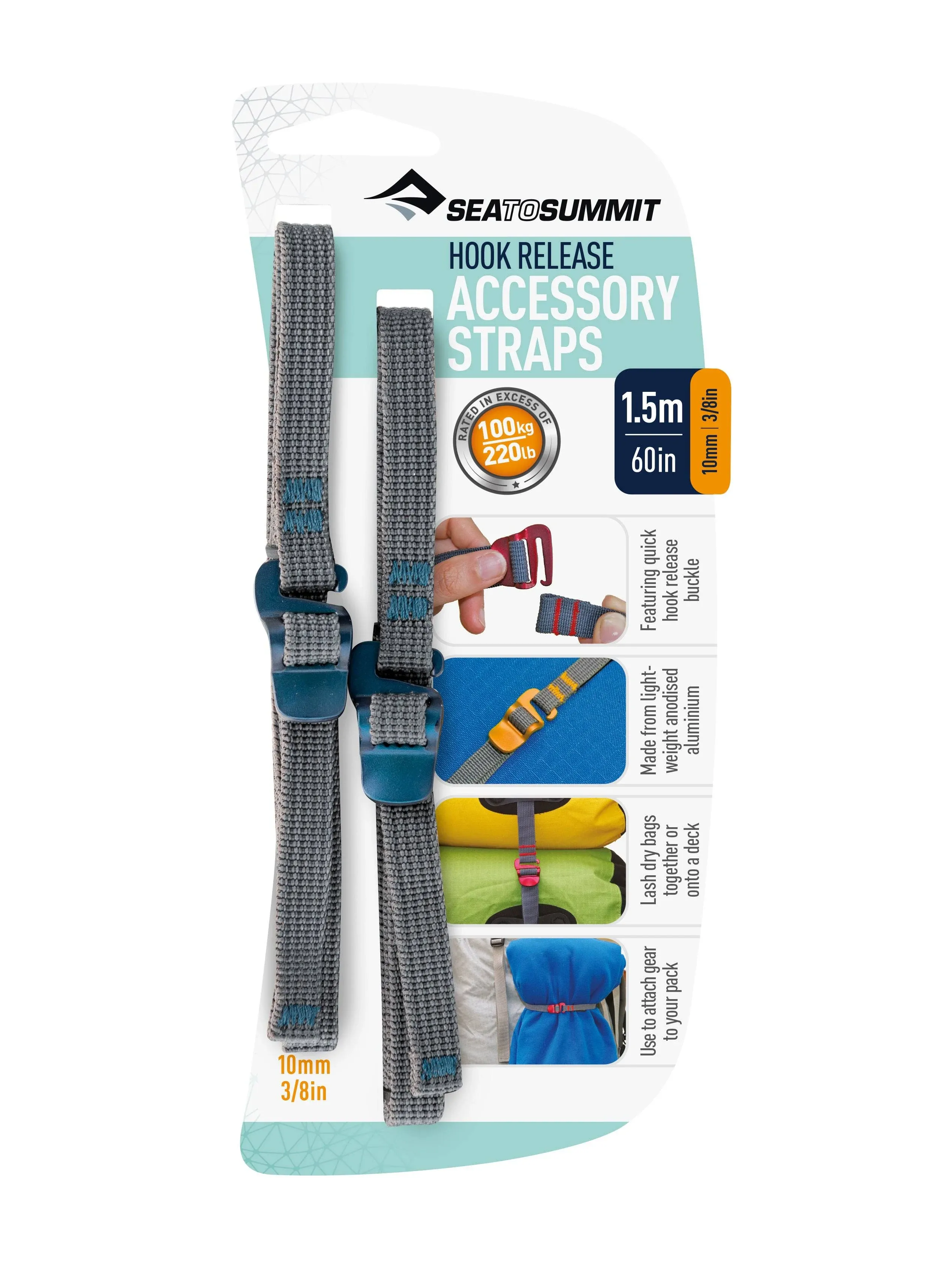 Sea to Summit 10mm Accessory Straps with Hook Release