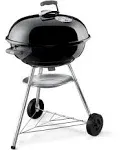 Weber Charcoal Grills 22&#034; Porcelain-Enam<wbr/>eled Lid Chrome-Plated Durable Black