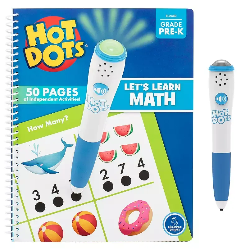 Educational Insights Hot Dots Let's Learn Pre-K Math Interactive Book