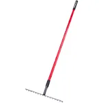 Bully Tools 92369 18" Stone Rake with 66" Fiberglass Handle