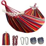 Colel Hammock, Cotton Canvas Hammock Portable Camping Hammock with Carrying Bag