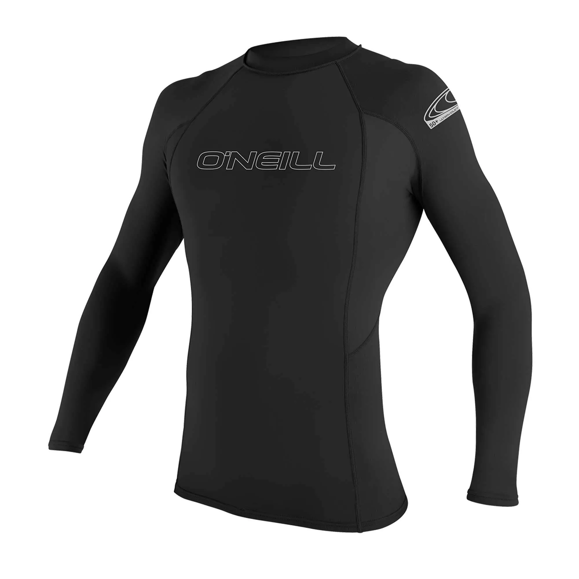 O'Neill Men's Basic Skins 50+ Long Sleeve Rash Guard, Black