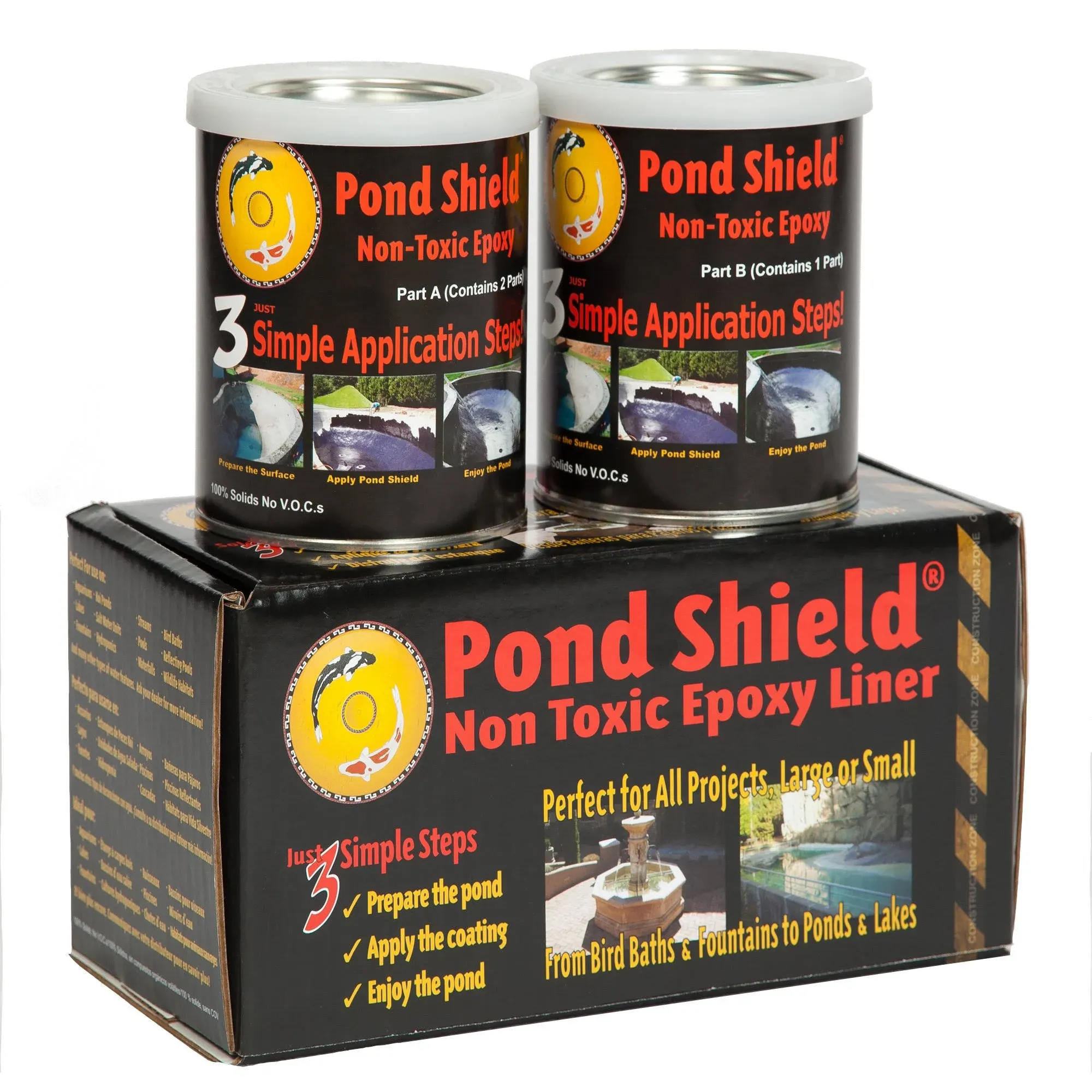 Pond Armor SKU-MGREEN-QT-R Moss Green Pond Shield 1.5 Quart Kit Non-Toxic epoxy Coating