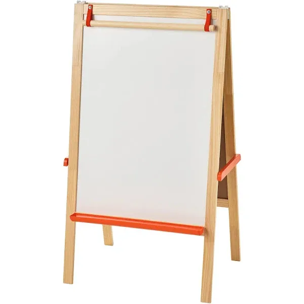 3 In 1 Kids Art Easel Dual-Sided Blackboard Whiteboard &amp; Paper Roll Child Gift