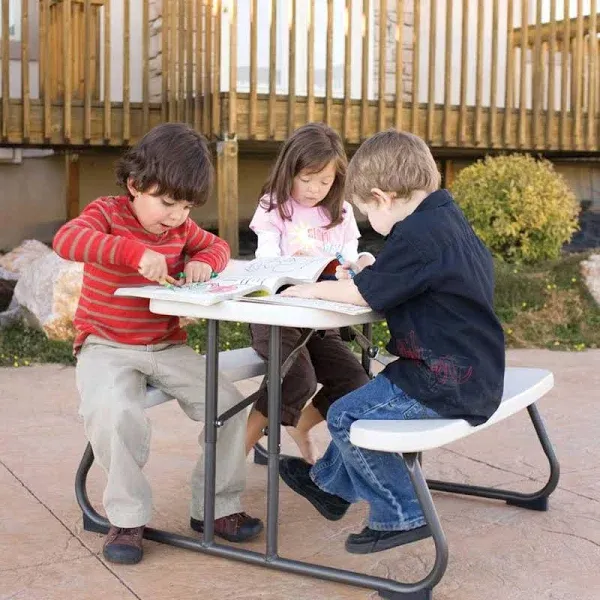 Lifetime Leisure 80094 Almond Color Children's Folding Picnic Table