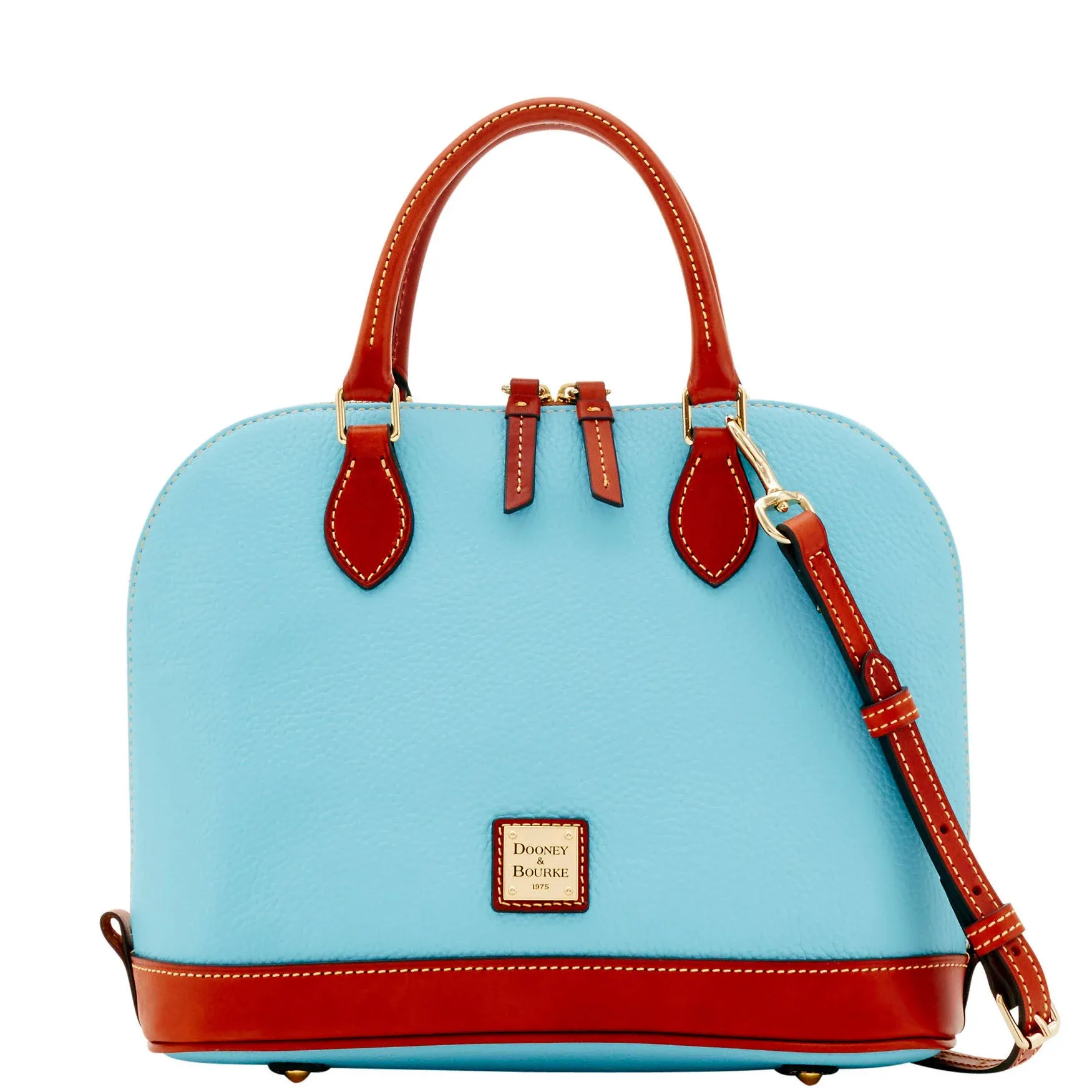 Dooney & Bourke Pebble Grain Zip Zip Satchel - Caribbean - One Size