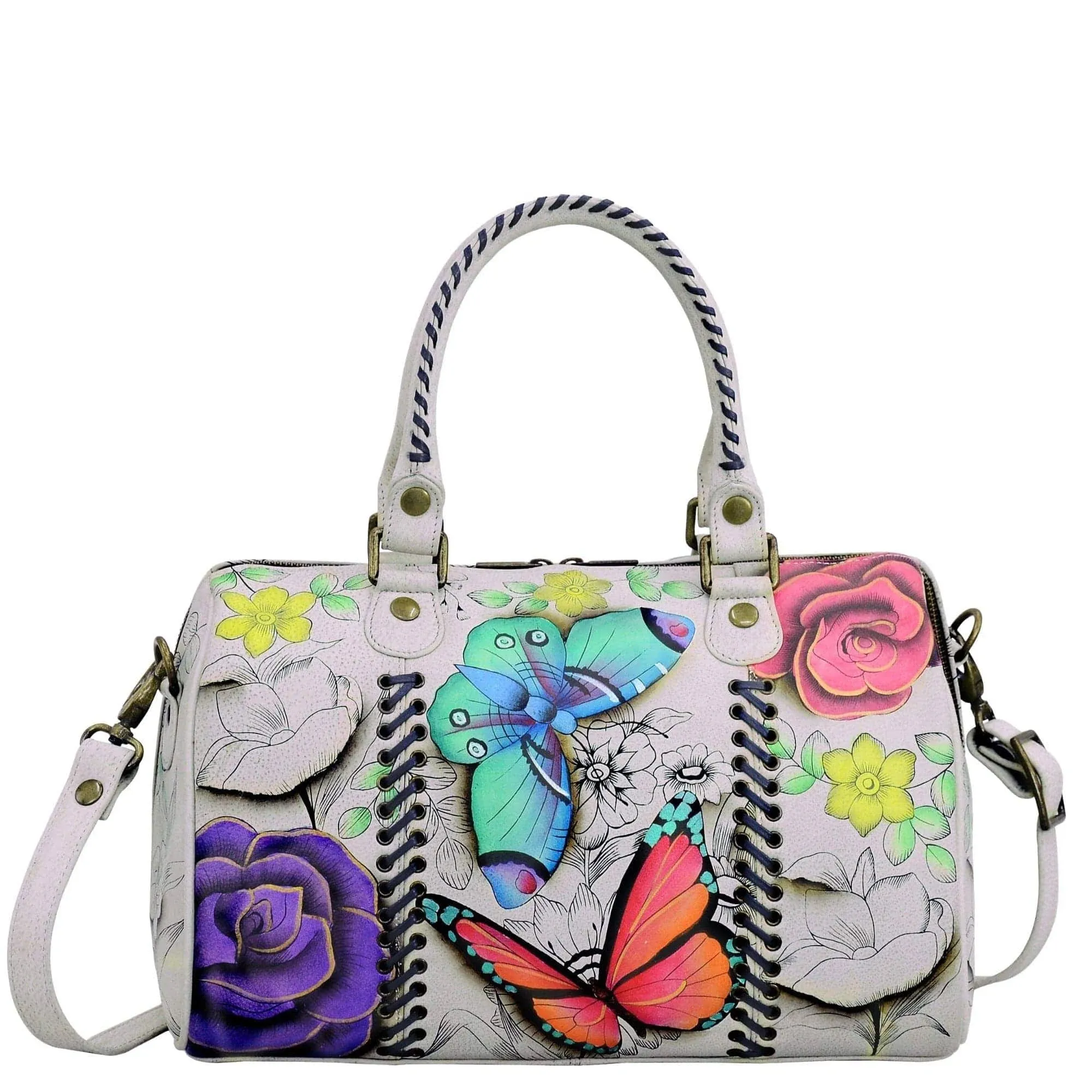 Anuschka Anna Hand Painted Leather Women's All Round Zip Satchel