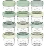 Prep Jars Baby Food Storage Glass Containers, Sage by KeaBabies