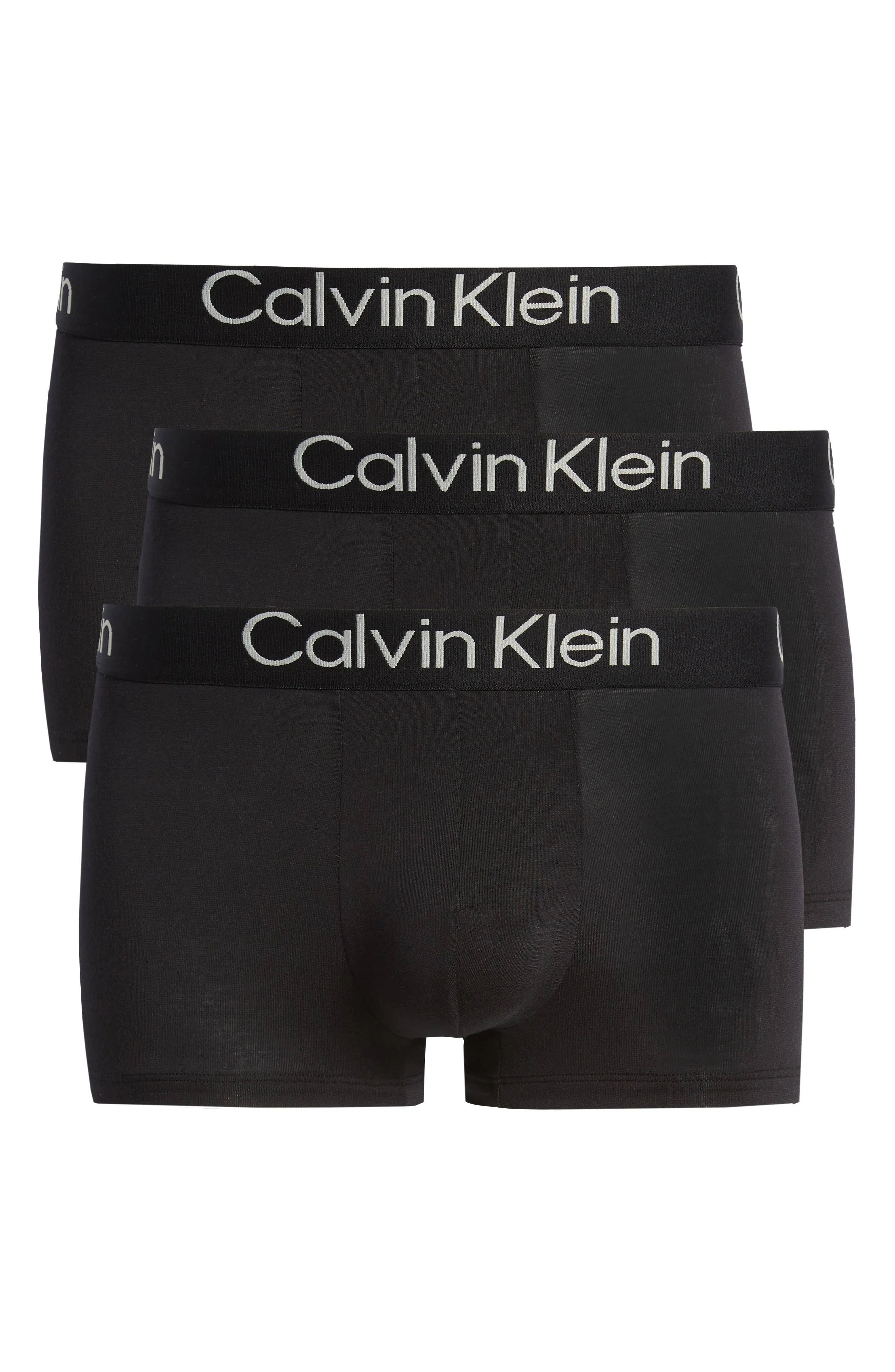 Calvin Klein Men's Ultra-Soft Modern 3-Pack Trunk - Black - L