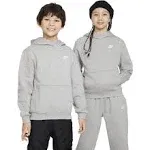 Kids' Nike Sportswear Club Fleece Hoodie Large Dark Grey Heather/White