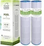 PLF150A Pool Filter Replacement for Pentair CC150, CCRP150, PAP150, Unicel C-9415, R173216, Filbur FC-0687, 160317, 160355, 160352, Predator 150, 150 sq. ft. 2 Pack