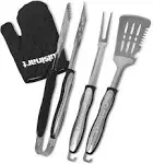 Cuisinart CGS-134BL Grilling Tool Set with Grill Glove, Black (3-Piece)