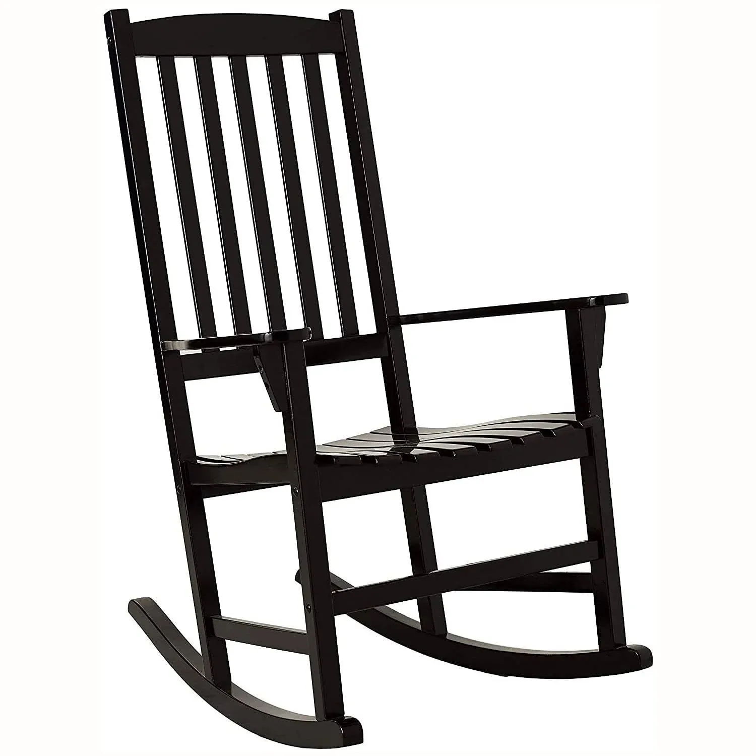 Cambridge Casual Bentley Solid Wood Outdoor Porch Rocking Chair for Patio Furniture, Black