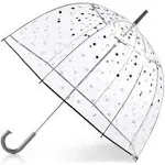 Totes Clear Bubble Umbrella Clear Block Dot One Size