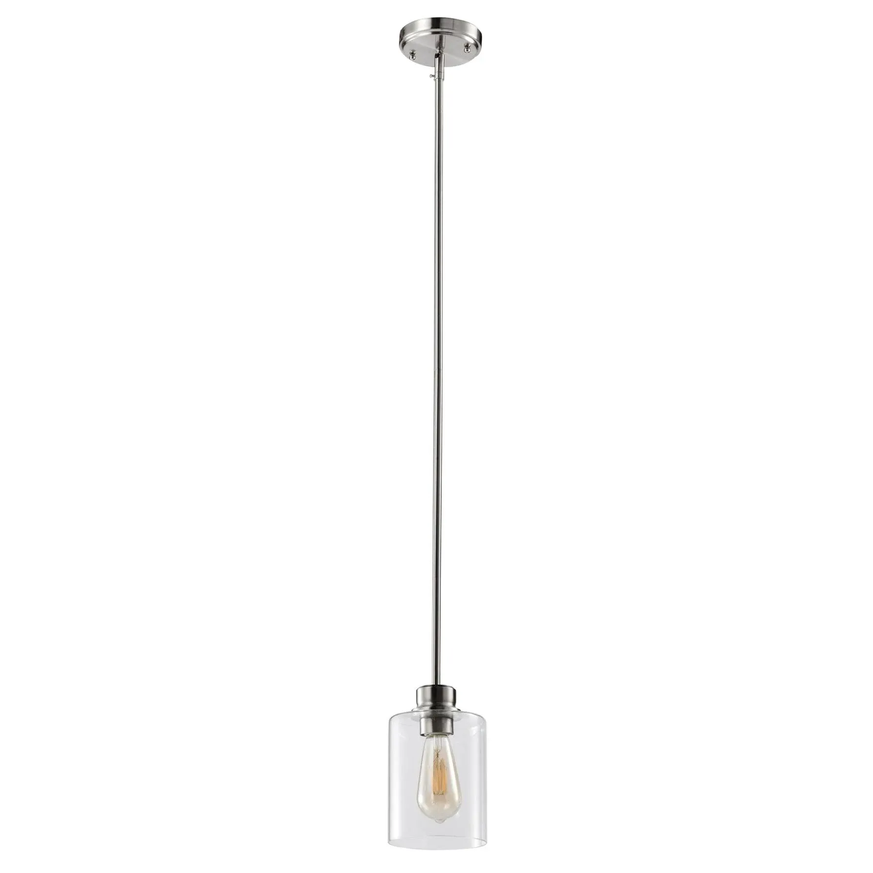 Design House 588467 Haddie 5.5 in. 1-Light Satin Nickel LED Mini Pendant Color/Finish Family