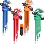 HORUSDY 36PC. Long Arm Ball End HEX KEY AND STAR WRENCH SET