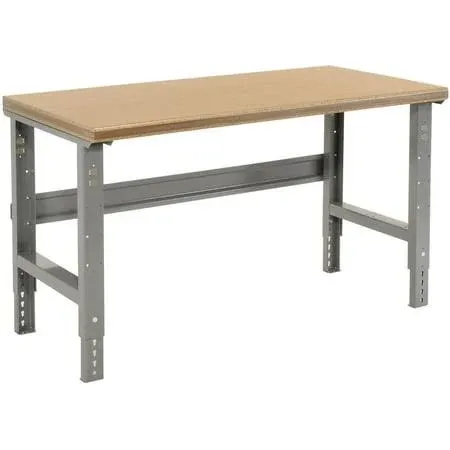 72x36 Adjustable Height Workbench C-Channel Leg - Shop Top Safety Edge Gray ...