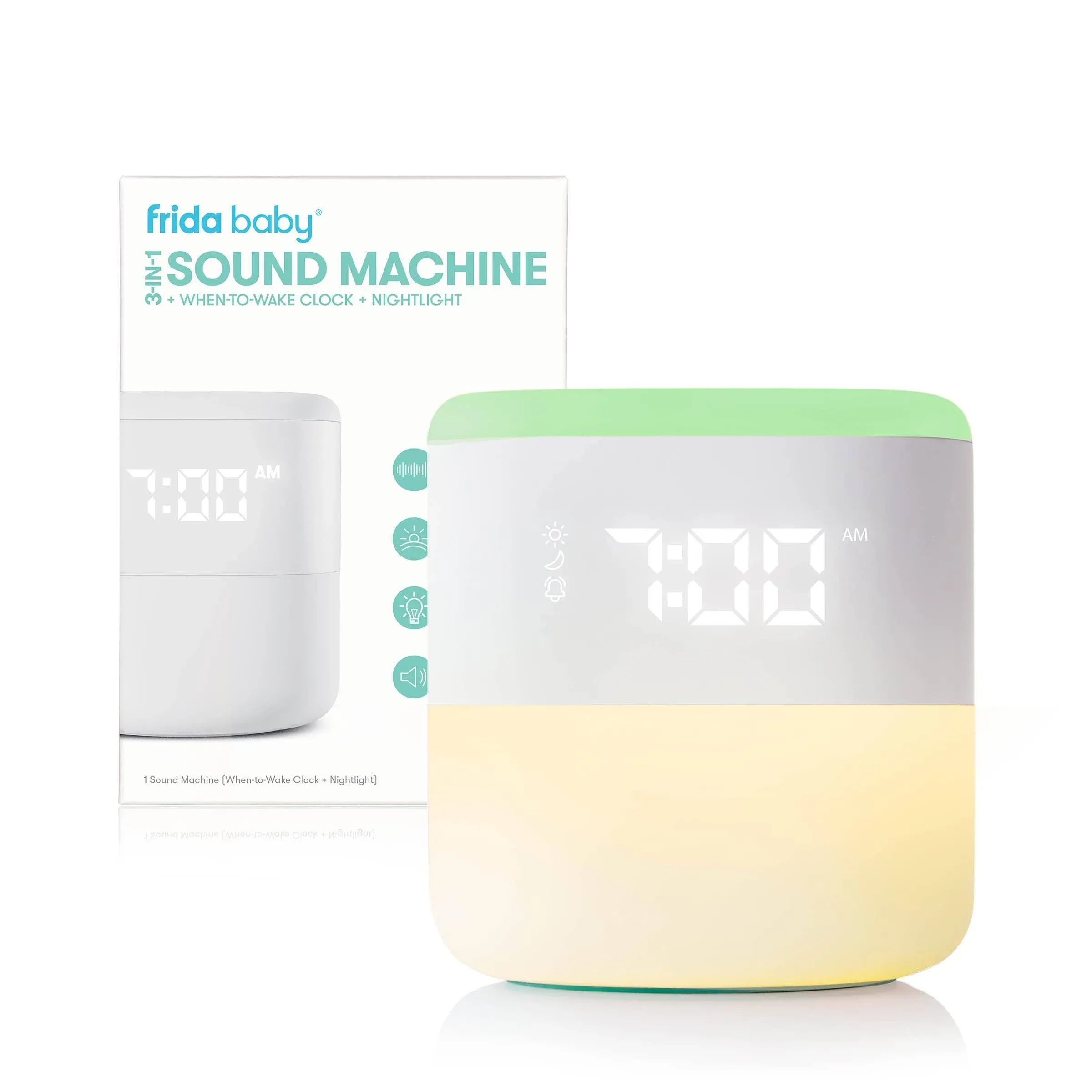 Frida Baby 3-in-1 Sound Machine, When-To-Wake Clock, and Nightlight