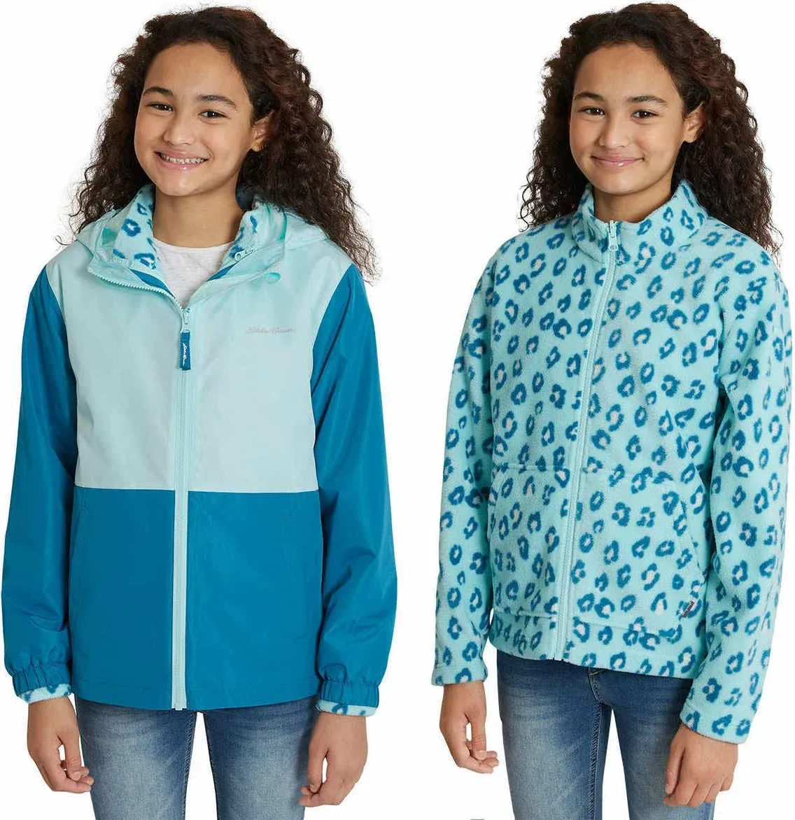 Eddie Bauer Youth 3-in-1 Jacket Paradise Blue Size XS (5/6) New With Tag