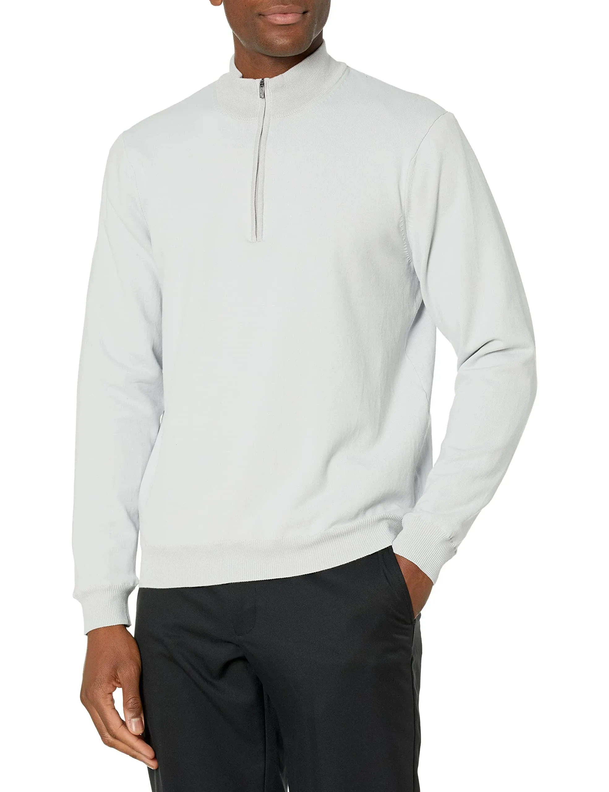 Greg Norman Performance Blend Lined 1/4 Zip Wind Sweater