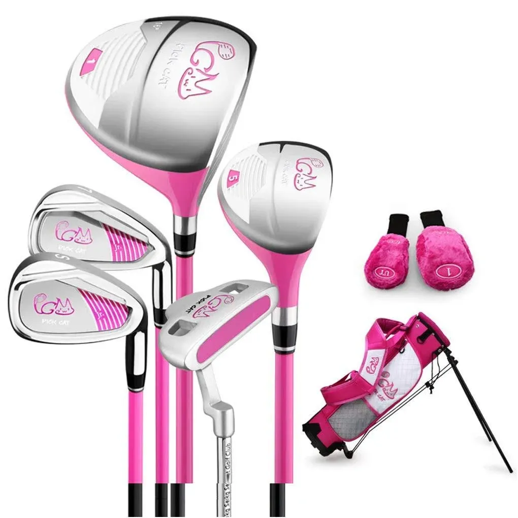 PGM Junior Golf Club Complete Set for Children Kids, 6-8 Age Groups 5 Golf Clubs ...