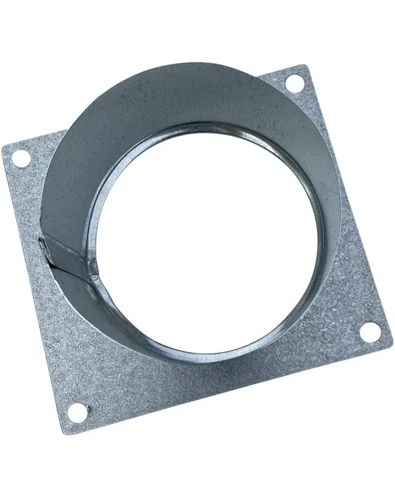 4 Inch Duct Flange by Vent Works - Metal Wall Plate Kit Connector Easily Accepts