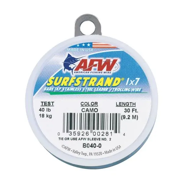 AFW Surfstrand Bare 1x7 Stainless Steel Leader Wire