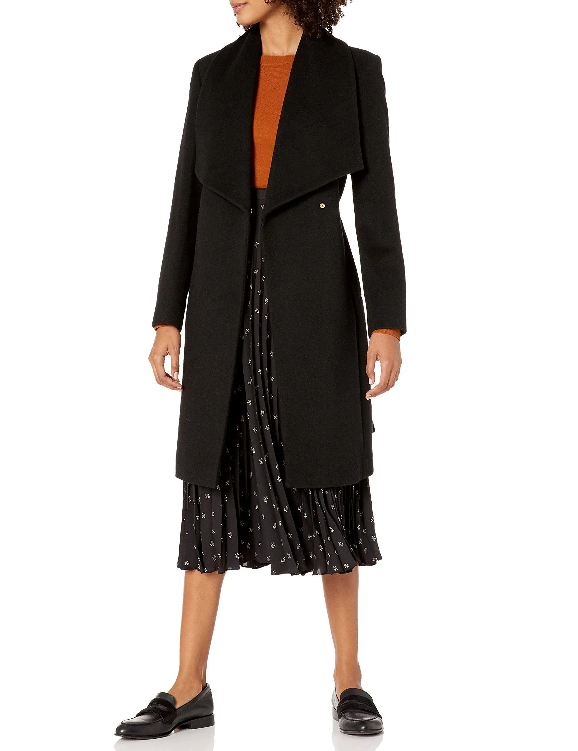 Cole Haan Women's Wool Blend Belted Wrap Coat